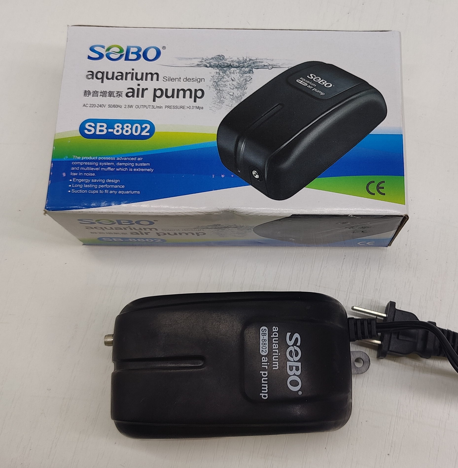 Компрессор Sobo SB-8802, 2.5 вт, 3 л/м