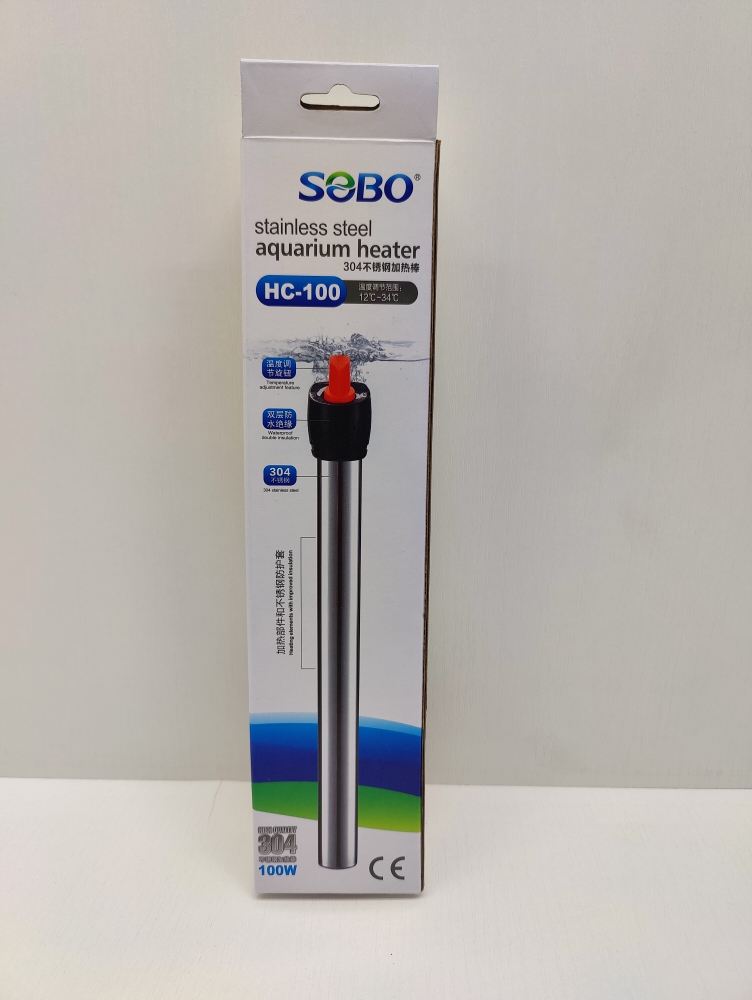 Нагреватель SOBO металл HC-100, 100w, (ZELAQUA)