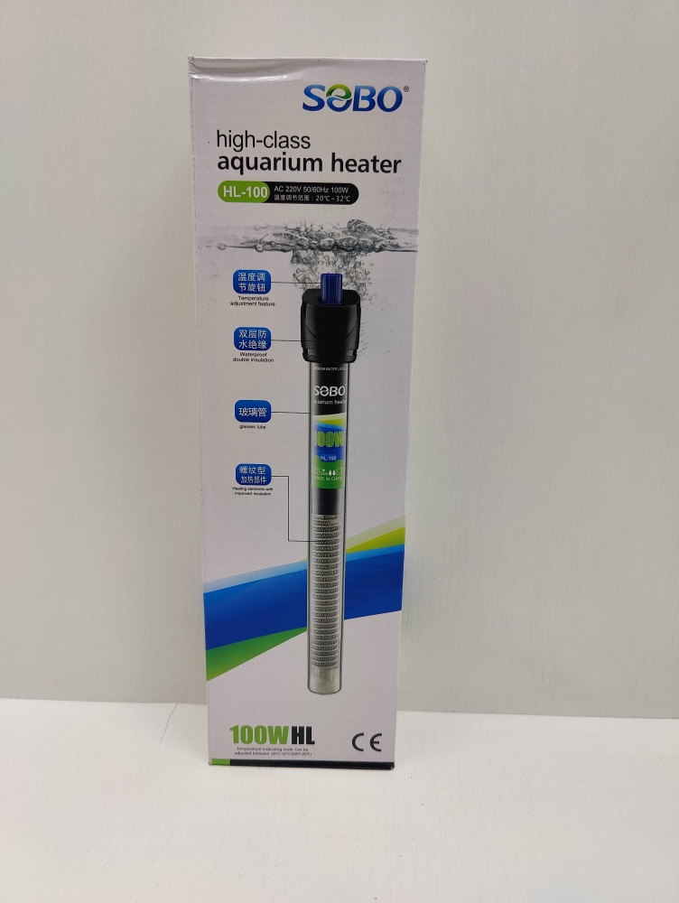 Нагреватель SOBO стекло HL-100, 100w, (ZELAQUA)